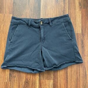 American Eagle Super Stretch X Navy Blue Midi Twill Shorts - Size 6